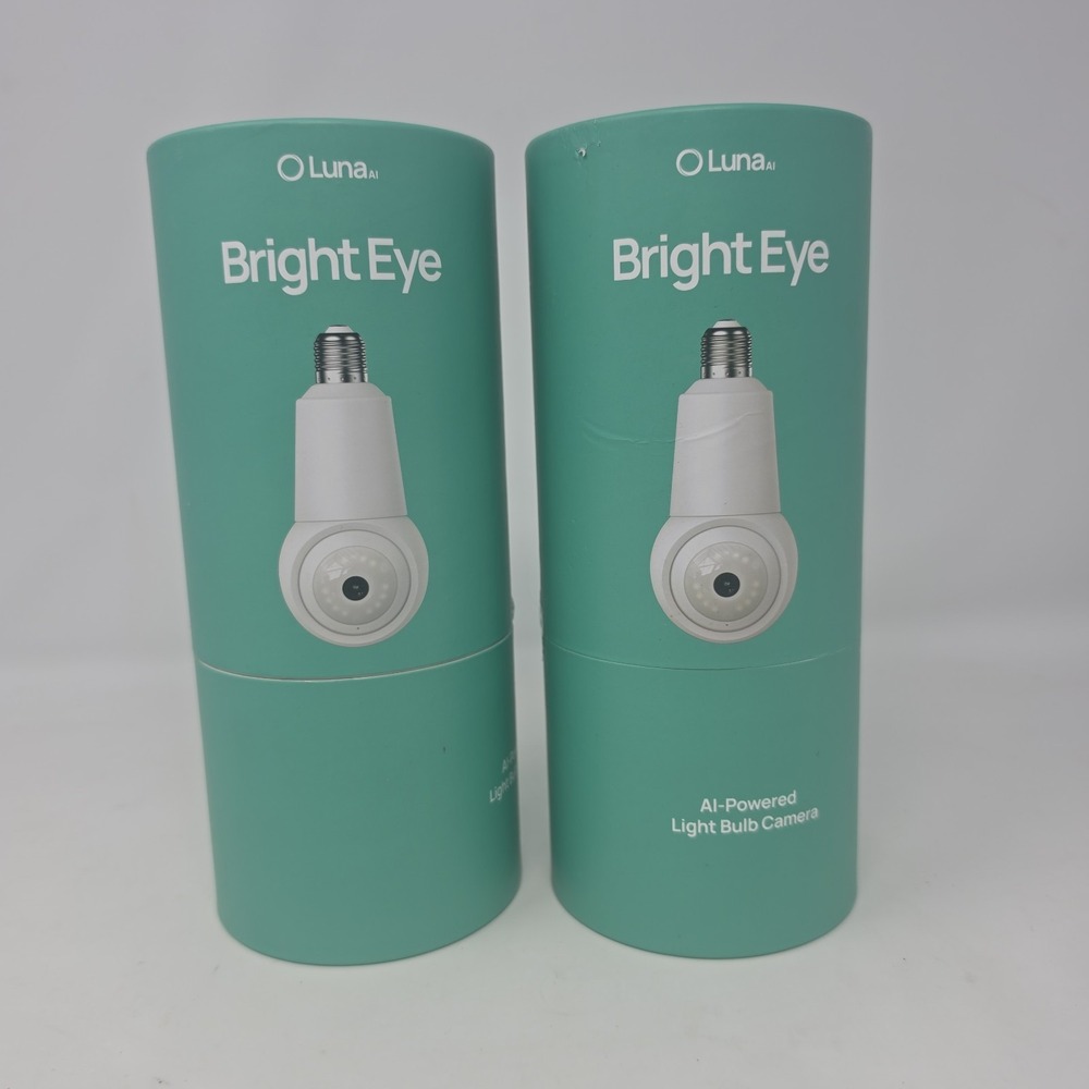 Luna Bright Eye HD Bulb Camera Wireless Night Vision Wi-Fi Lot Of 2
